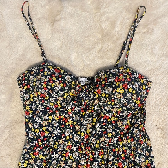 AUW Floral Print Spaghetti Strap Romper - Picture 3 of 7